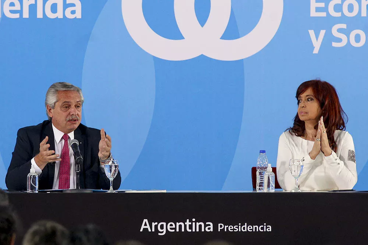 El presidente Alberto Fernández junto a la vicepresidente Cristina Fernández de Kirchner. Foto: Archivo NA.