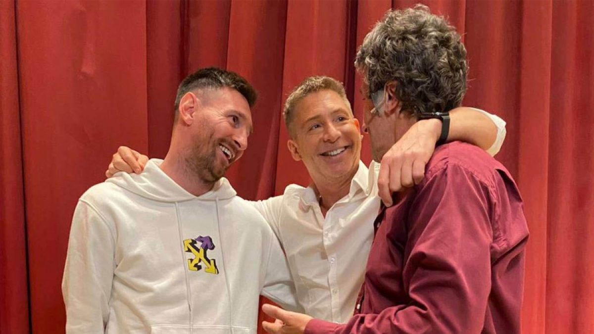 Lionel Messi junto a Suar y Peretti