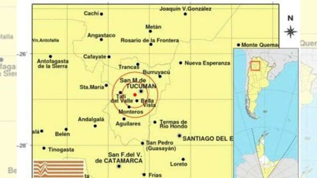 Sismo de 5,7 grados sacudió a Tucumán