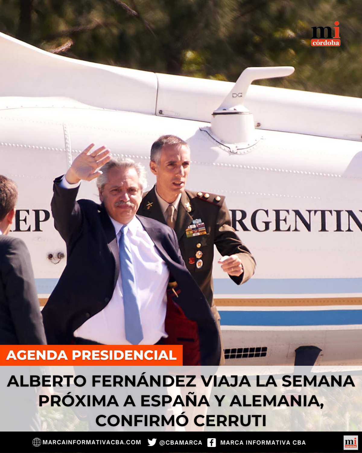 Alberto Fernández viaja la semana próxima a España y Alemania, confirmó Cerruti