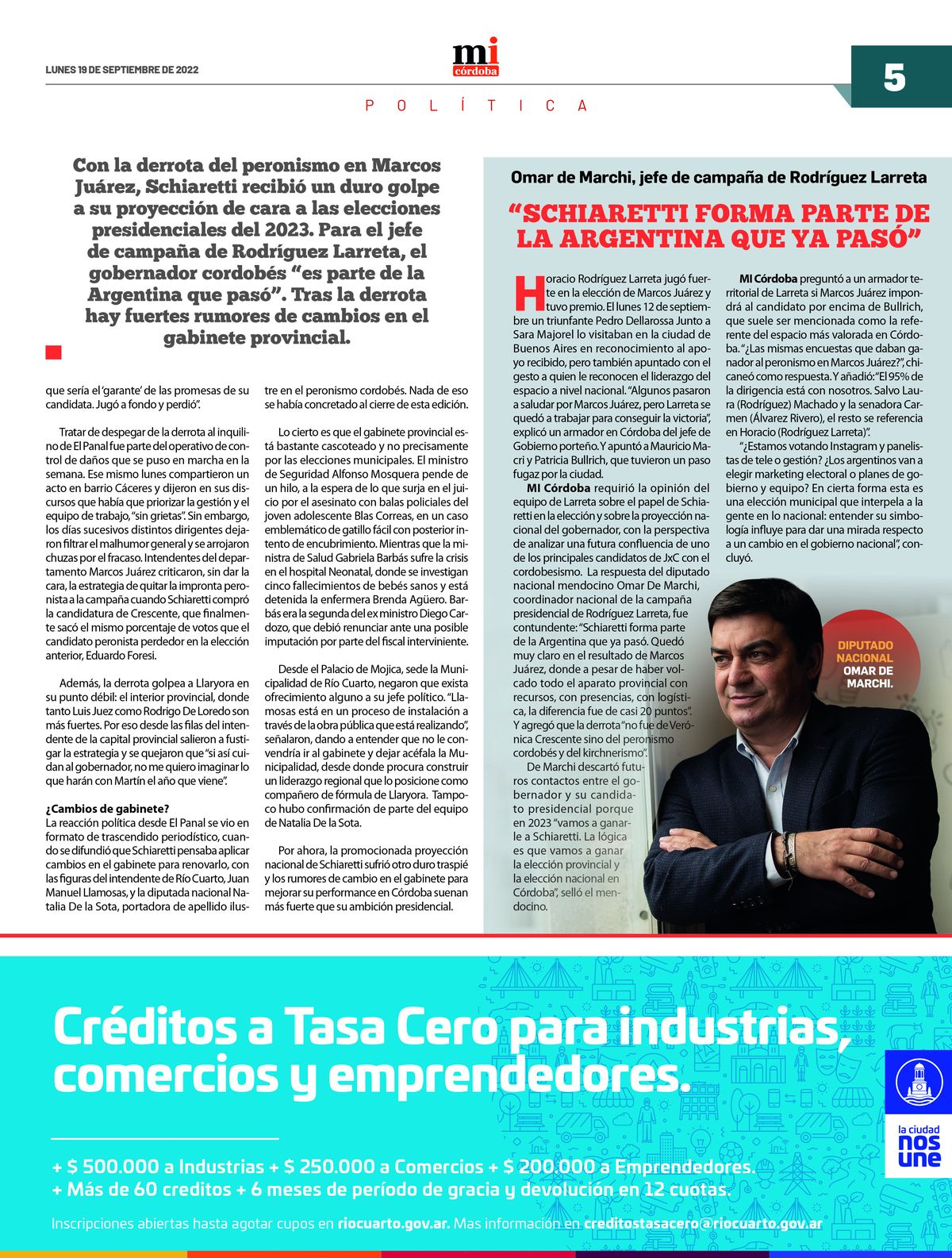 Ya circula la 27ma edición del semanario Marca Informativa Córdoba