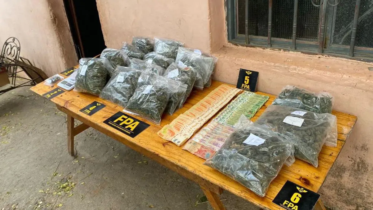 Cuatro detenidos y más de tres kilos de marihuana secuestrados tras dos allanamientos en Colonia Tirolesa.