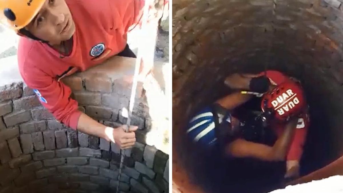 Rescataron a una joven que había caído a un pozo de 12 metros de profundidad