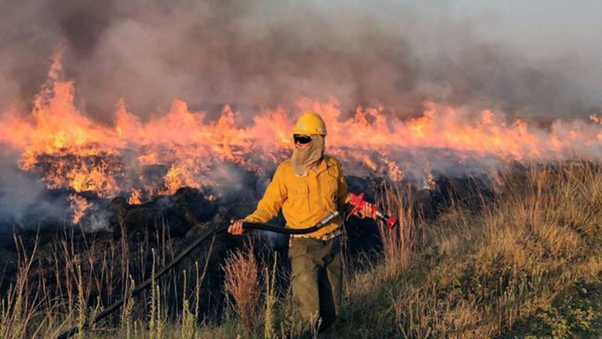 Persisten diez focos de incendios en Corrientes