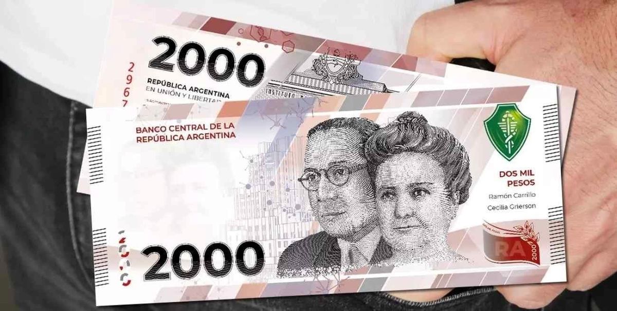 Hoy el BCRA puso en circulación los billetes de 2000 pesos.