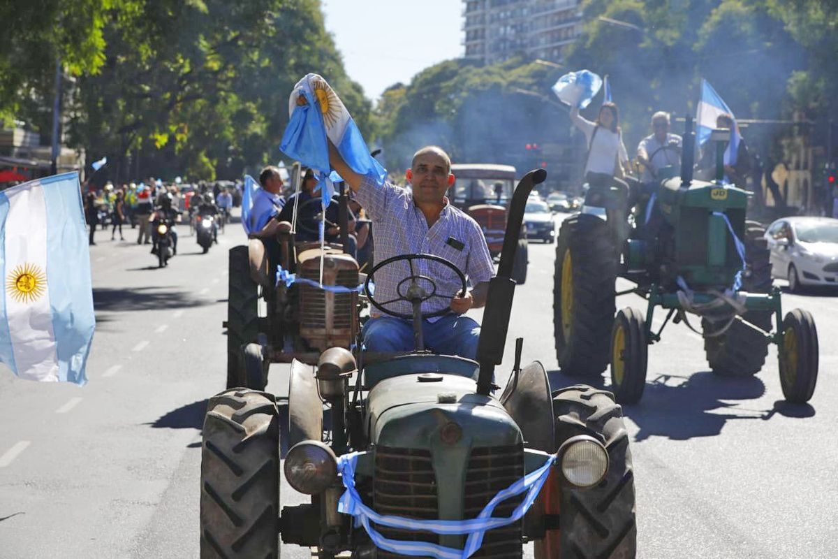 Con apoyo de la oposición, ruralistas protestaron en Plaza de Mayo